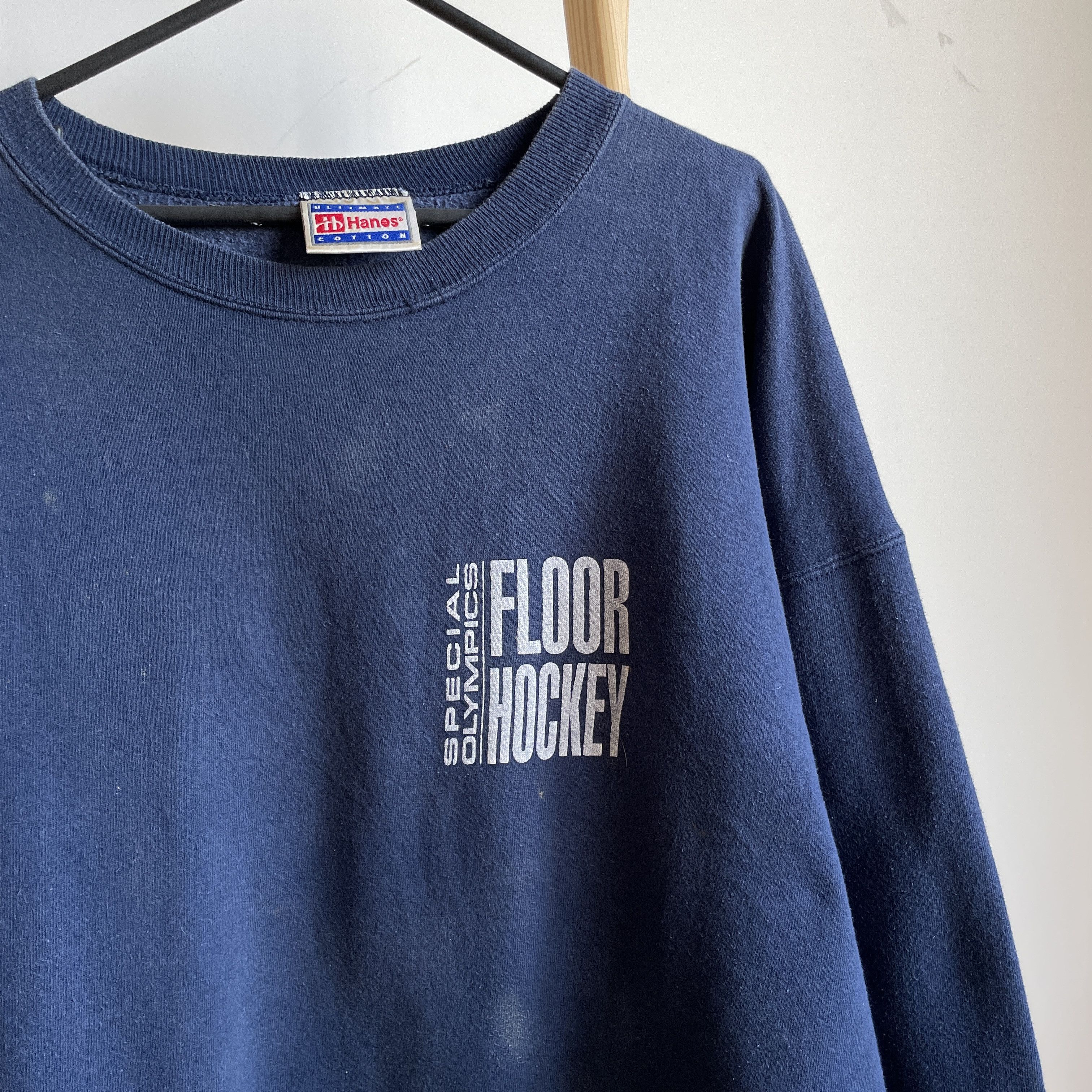 Hanes × Vintage Play Hockey Or Getta Puck Outta Here Vintage 90s Sweatshirt Size US XL / EU 56 / 4 - 6 Thumbnail