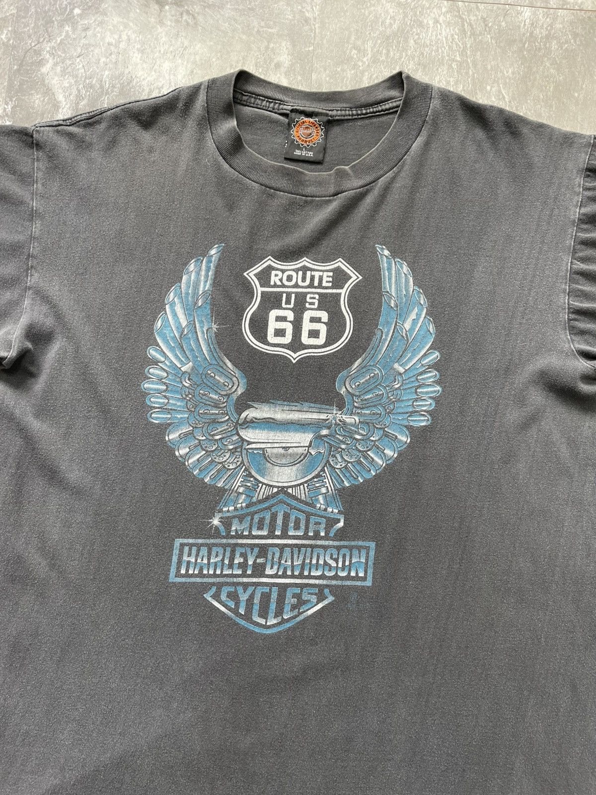 Harley Davidson Vintage 1996 Harley Davidson Route 66 T-Shirt Made in USA L Size US L / EU 52-54 / 3 - 2 Thumbnail