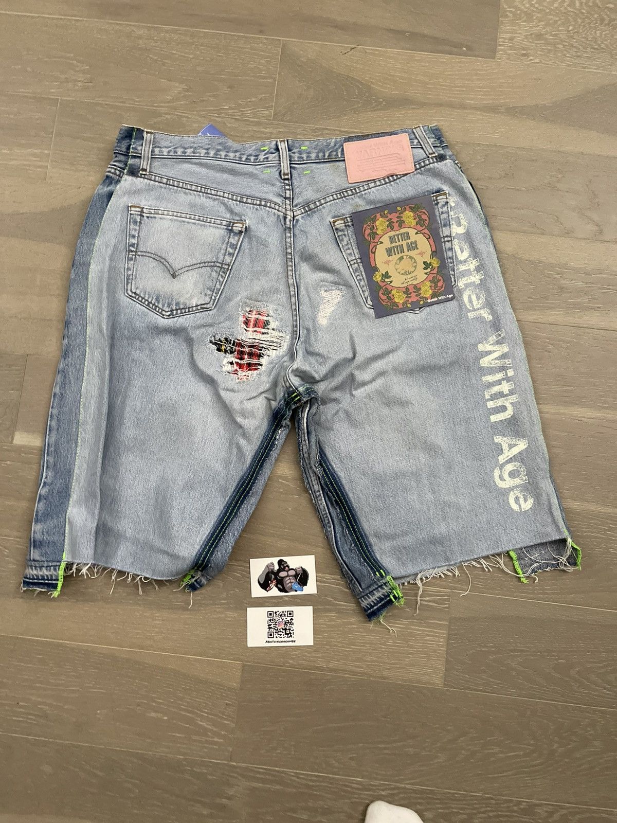 Better With Age Better With Age Monroe Triple-Wide Denim Repair Shorts Size US 38 / EU 54 - 3 Thumbnail