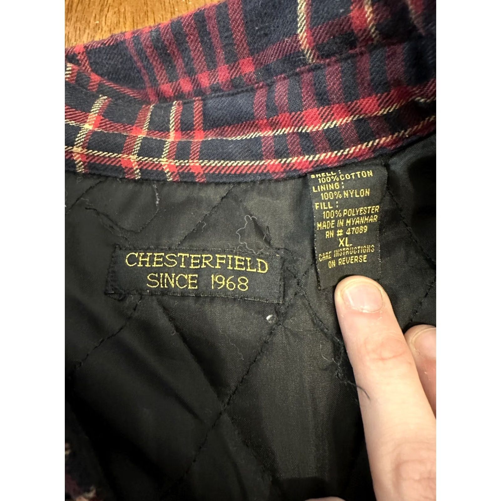 Vintage VINTAGE Chesterfield Shirt Jacket Quilted Insulated Red Plaid XL Size US XL / EU 56 / 4 - 3 Thumbnail