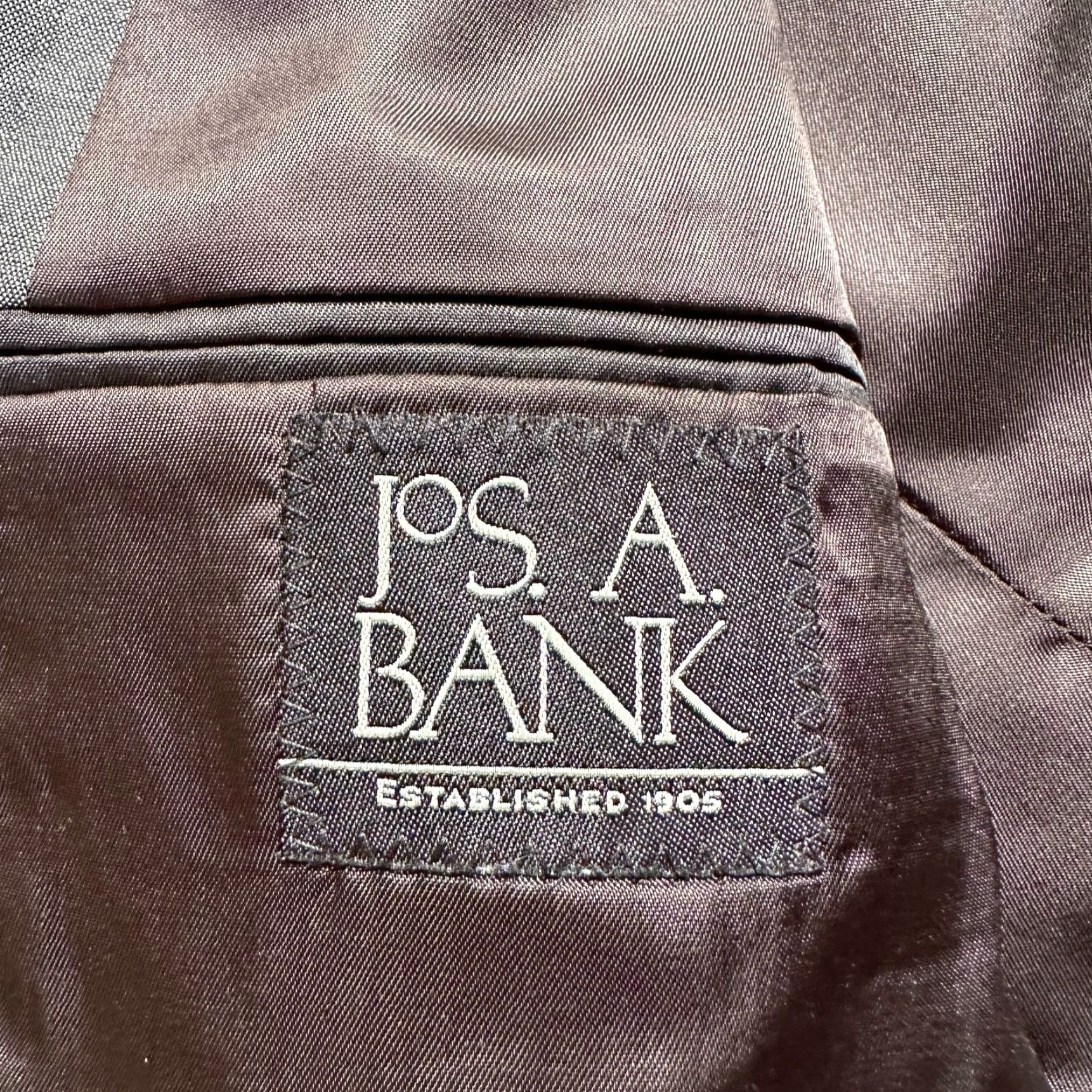 Jos. A. Bank Jos A Bank Blazer Mens 46R Wool 2 Button Solid Grey Jacket Size 46R - 5 Thumbnail