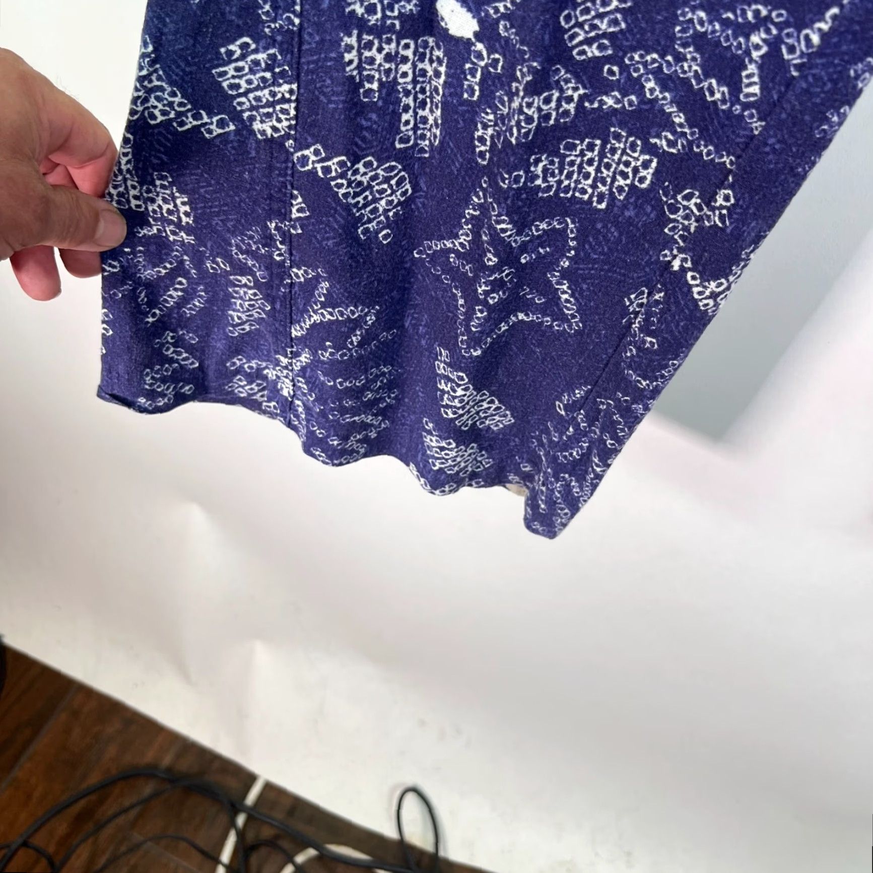 Vintage ROXY OceanSIDE Linen Blend Floral Wide-Leg Pants Womens XL Blue Pockets Size 40" / US 18 - 5 Thumbnail
