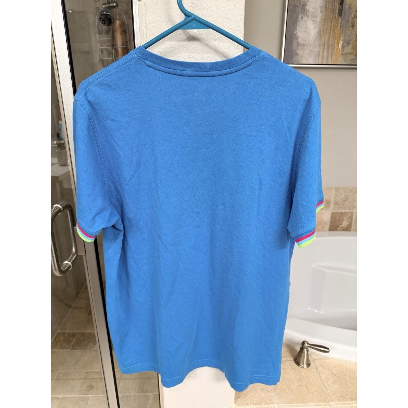 Psycho Bunny Psycho Bunny Men’s Blue V Neck T Size 5 Large Pima Cotton Size US L / EU 52-54 / 3 - 2 Thumbnail