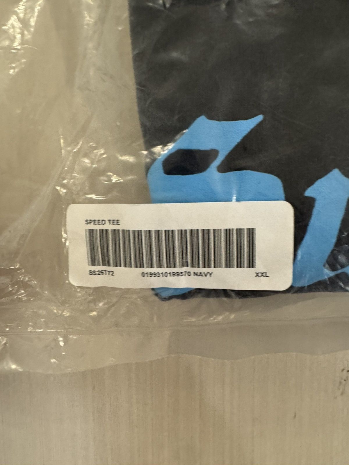Supreme speed tee navy sz XXL SS26 IN HAND