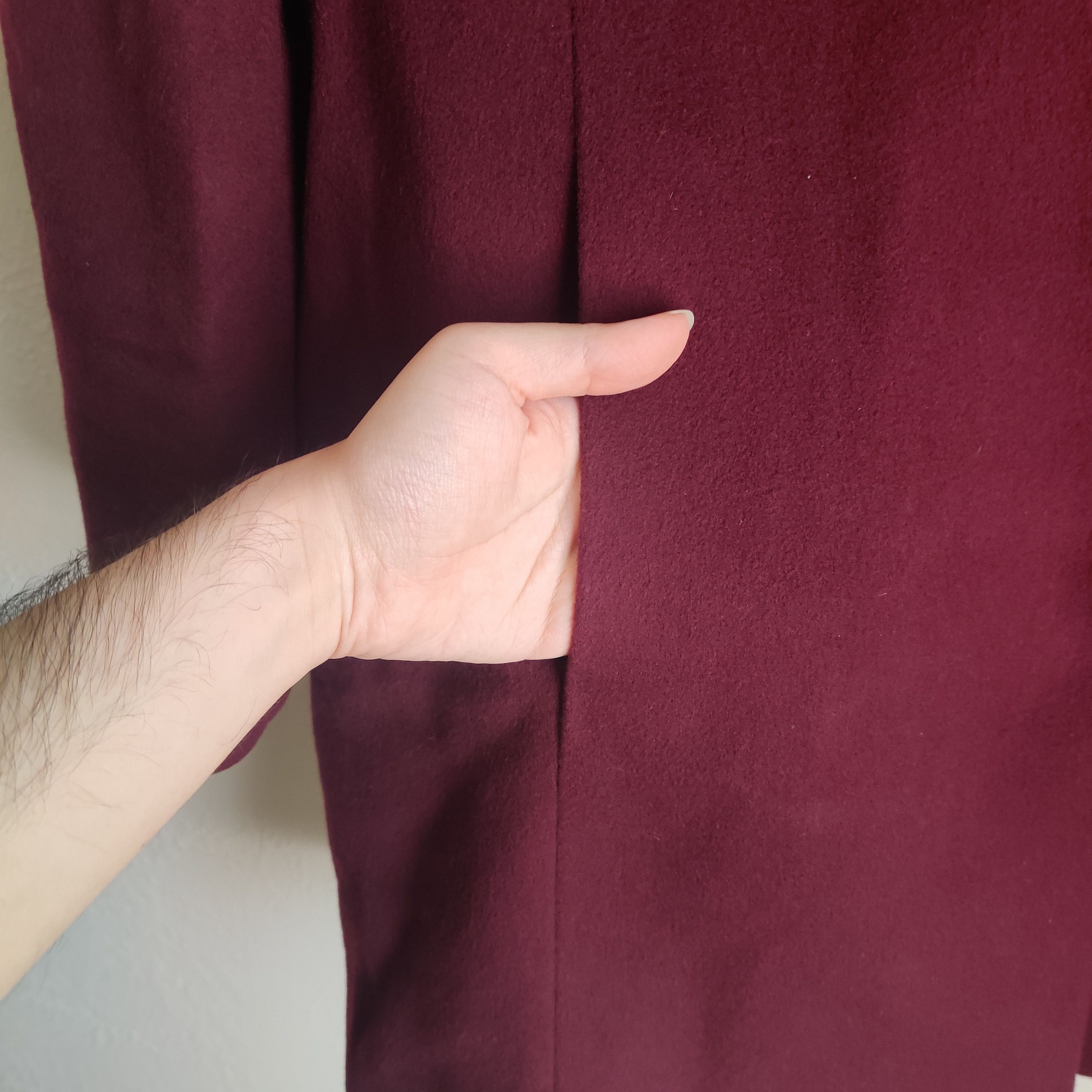 Loro Piana Loro Piana Caruana 100% Wool Coat w/ Saga Fox Fur Trim Size L / US 10 / IT 46 - 6 Thumbnail