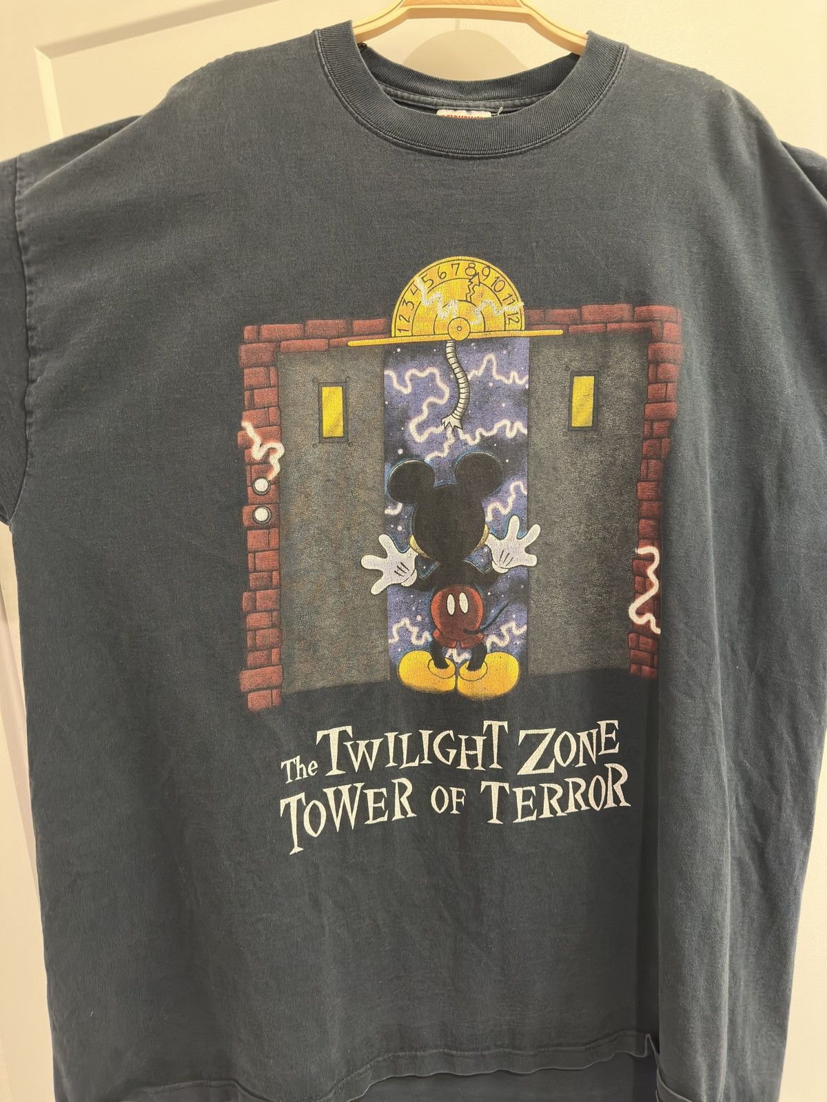 image of Disney Vintage Tower Of Terror Tee in Black, Men's (Size XL)