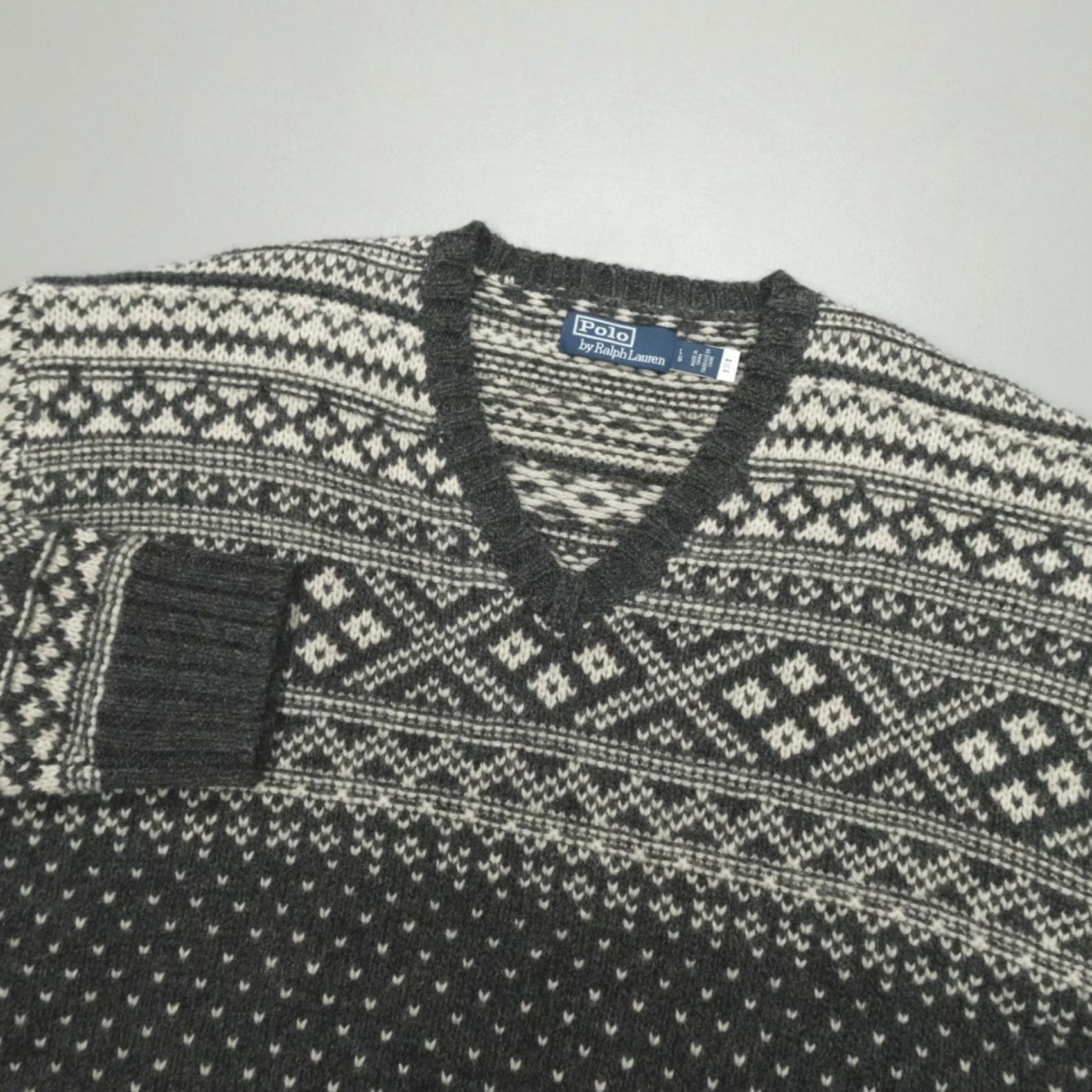 Polo Ralph Lauren Polo Ralph Lauren Fair Isle Wool Knit Gray Sweater L Size Size US L / EU 52-54 / 3 - 2 Thumbnail