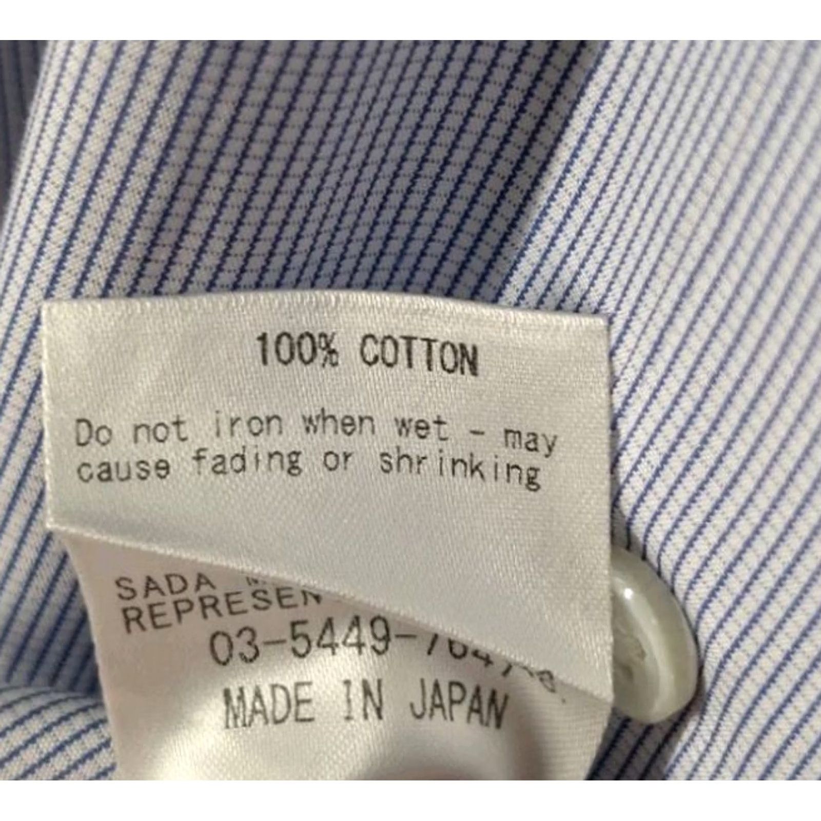 Kamakura Kamakura Shirt Liberty 225 Windowpane Blue Dress Shirt French Cuff Japan Mens 16.5 45 31in 36.5in Sleeve Size 46R - 5 Thumbnail