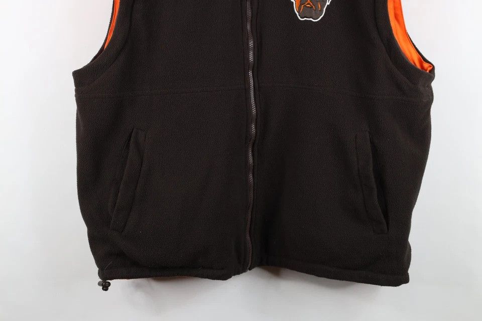 Vintage Vintage NFL Reversible Cleveland Browns Football Vest Jacket Size US XL / EU 56 / 4 - 14 Thumbnail