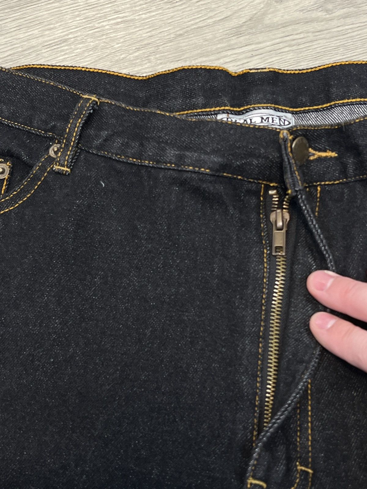 Other × Vintage REAL MEN Y2K Dark Wash Denim Shorts 42R Size US 36 / EU 52 - 3 Thumbnail