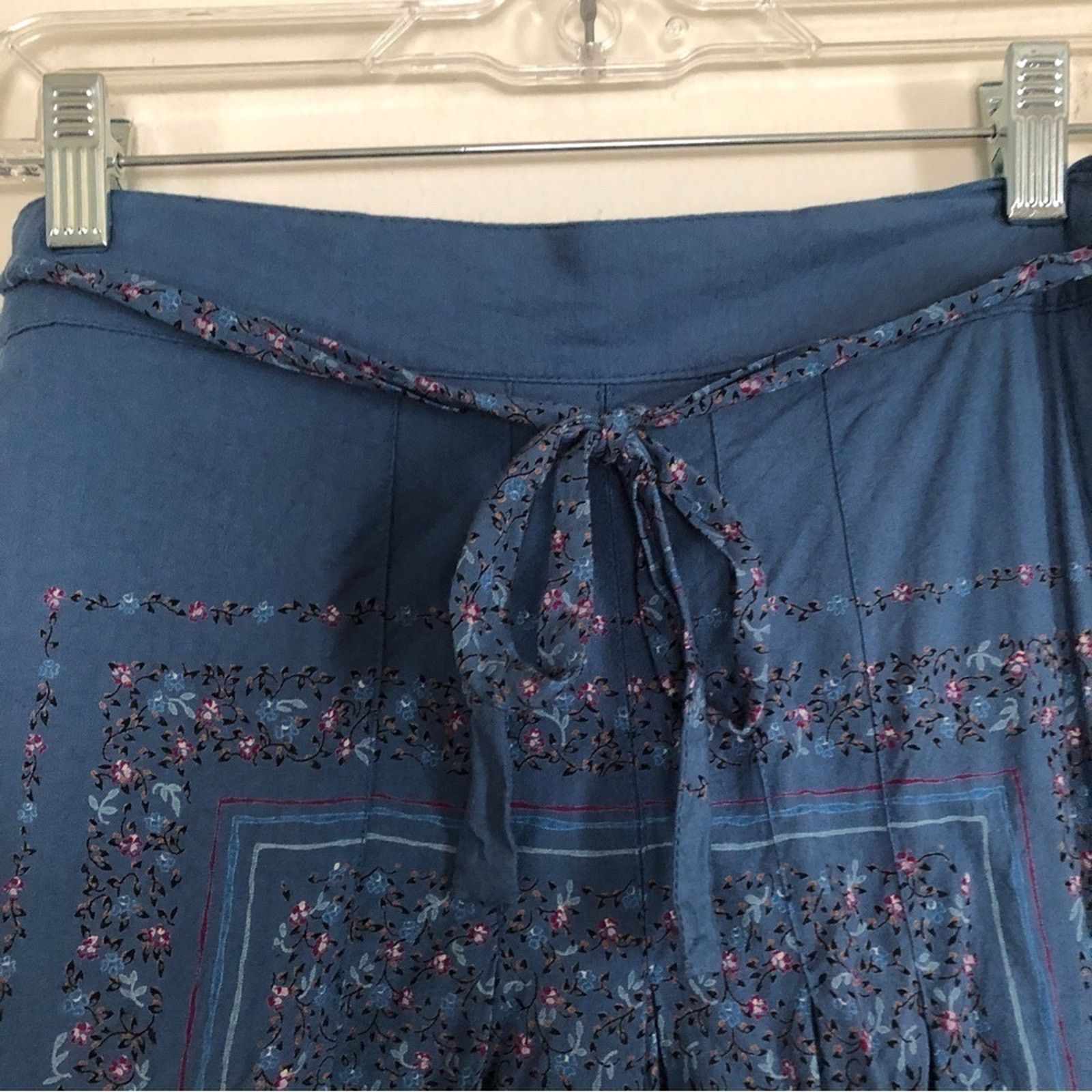 Other Jane Schaffhausen Belle France Prairie Floral Midi Tie Skirt Size 32" / US 10 / IT 46 - 3 Thumbnail