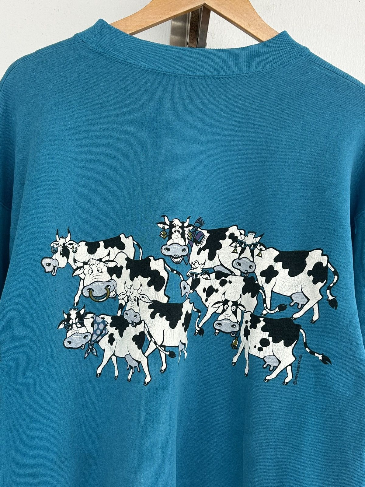 Hanes Hanes Vintage Boston Cow Graphic Sweatshirt Turqoise Size US L / EU 52-54 / 3 - 2 Thumbnail