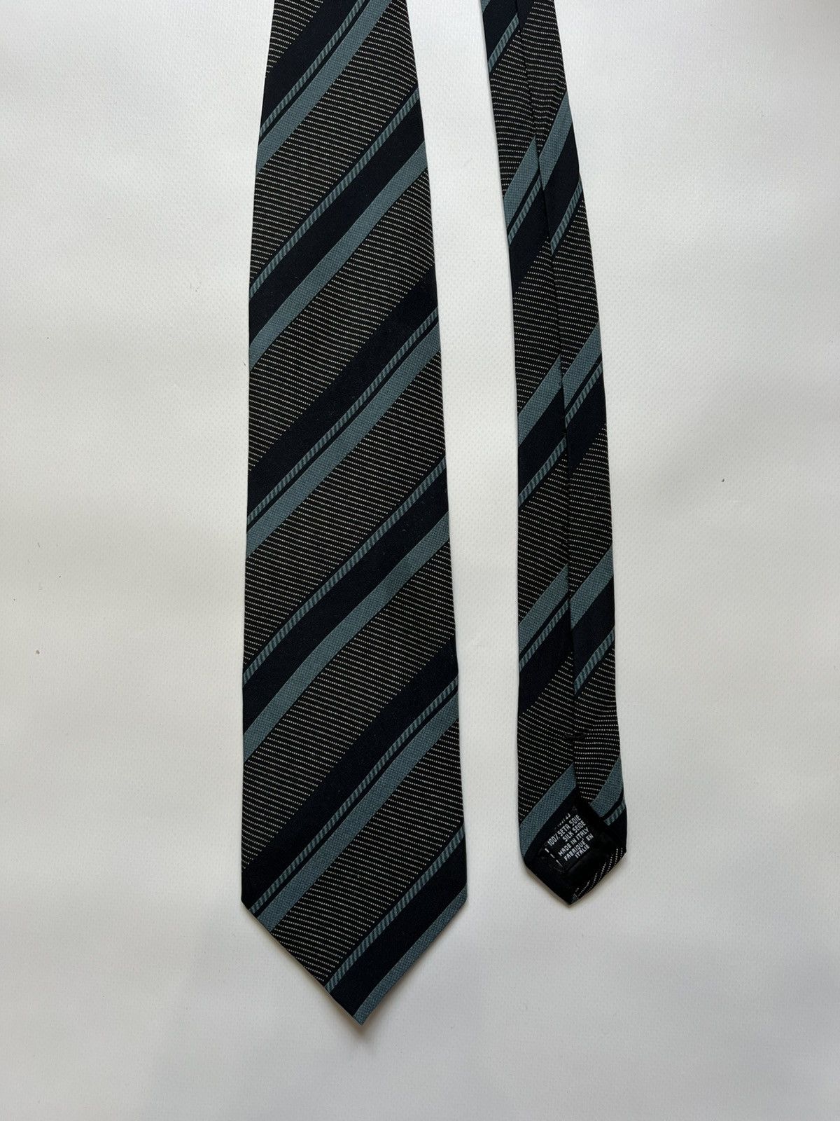 Giorgio Armani Giorgio Armani Silk Tie Gray Italy Size ONE SIZE - 2 Thumbnail