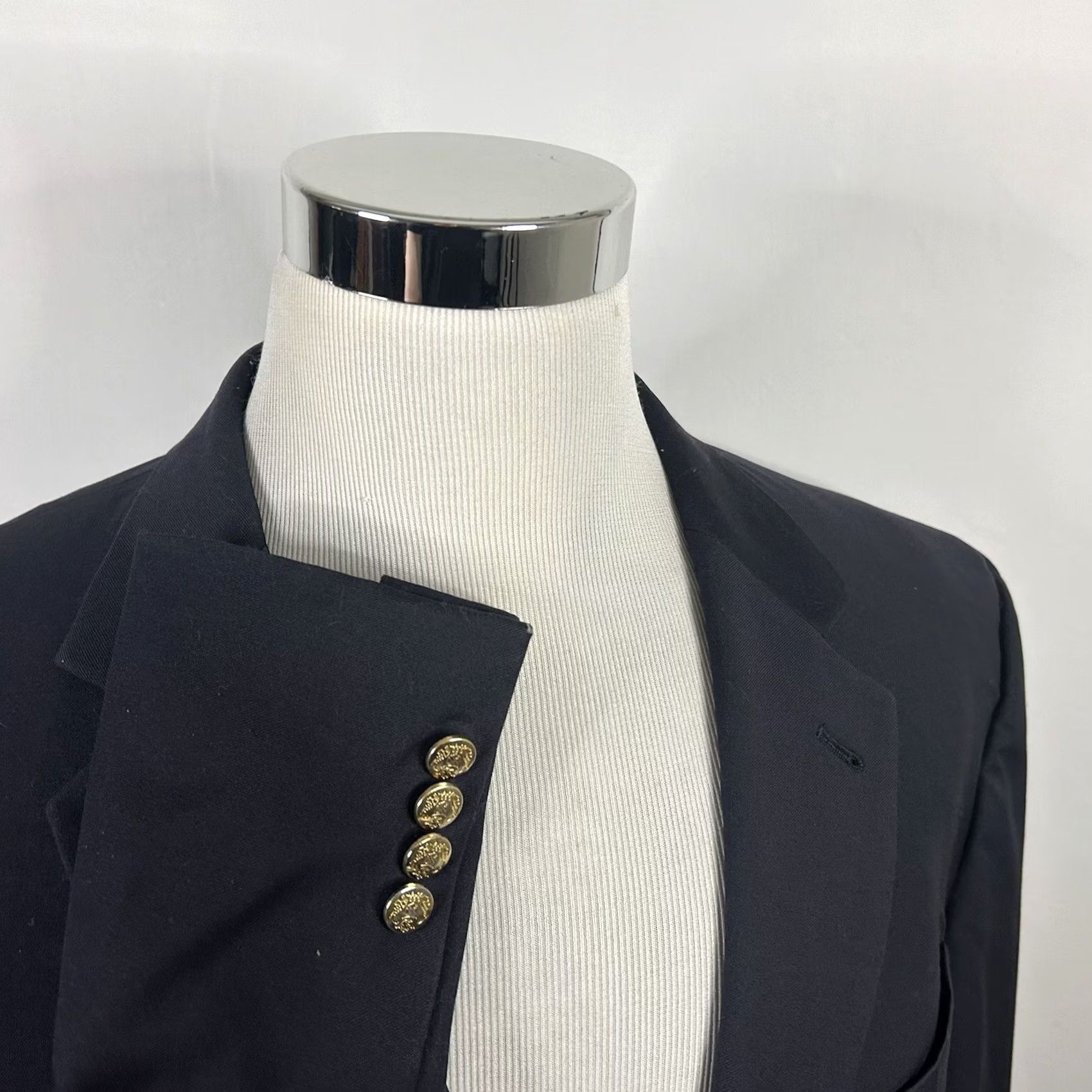 Jos. A. Bank Jos A Bank Blazer 44L Wool Dark Navy Blue Two Button Lined Vented Men Regular Jacket Blazer 2 Piece 100% Wool Notch Lapel Mens Size 44R - 2 Thumbnail