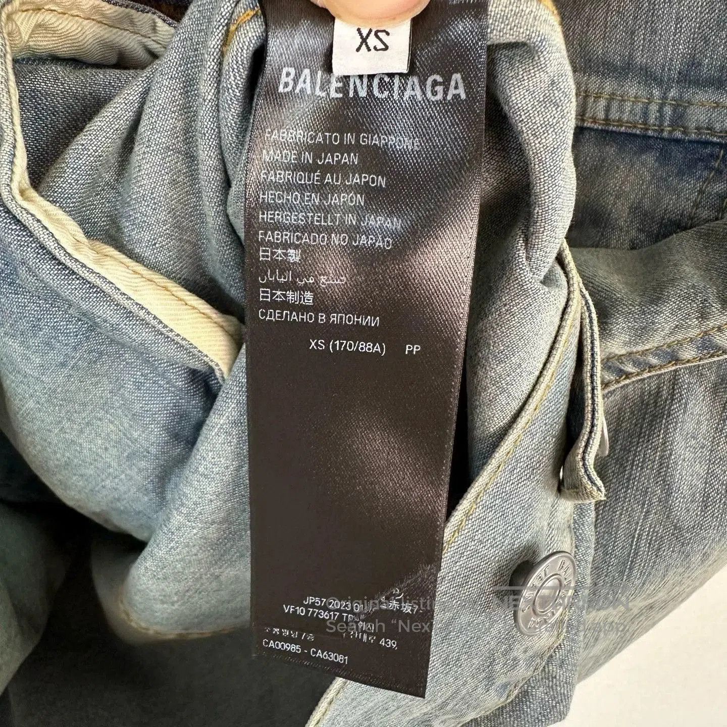 Balenciaga balenciaga sunset eiffel tower denim jacket. Size US XS / EU 42 / 0 - 4 Thumbnail