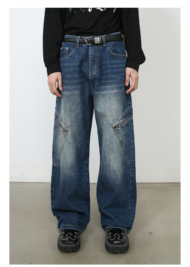 Japanese Brand American loose straight wide-leg pocket cargo jeans Size US 32 / EU 48 - 1 Thumbnail
