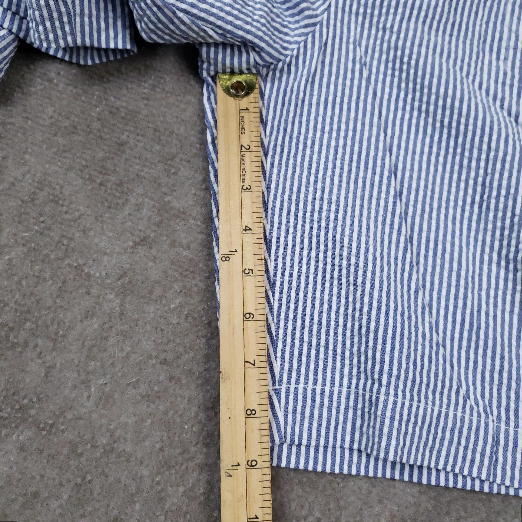 Jos. A. Bank Jos. A. Bank Shorts Mens 40 Blue White Seersucker Pleated Cotton Chino Casual Size US 40 / EU 56 - 2 Thumbnail