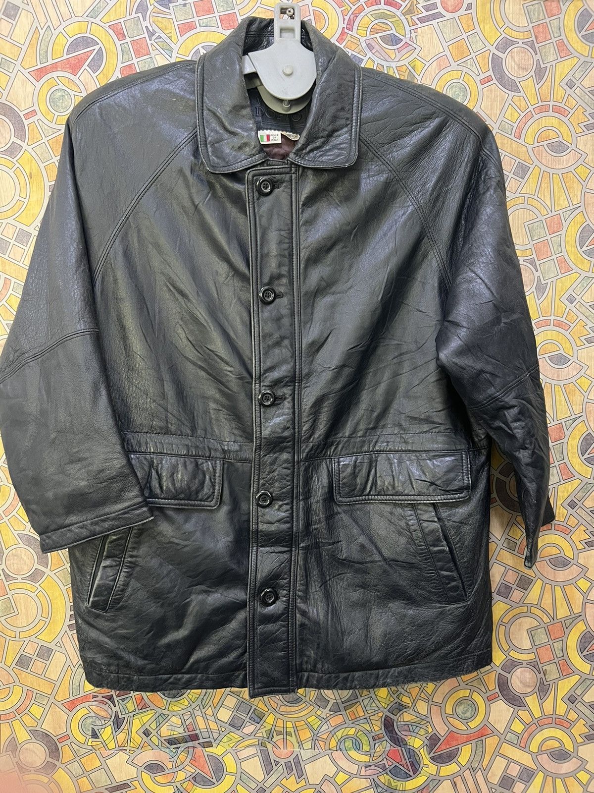 Other DOPIO LEATHER WEAR JACKET ITALIAN TASTE. GJ37 Size US L / EU 52-54 / 3 - 14 Thumbnail