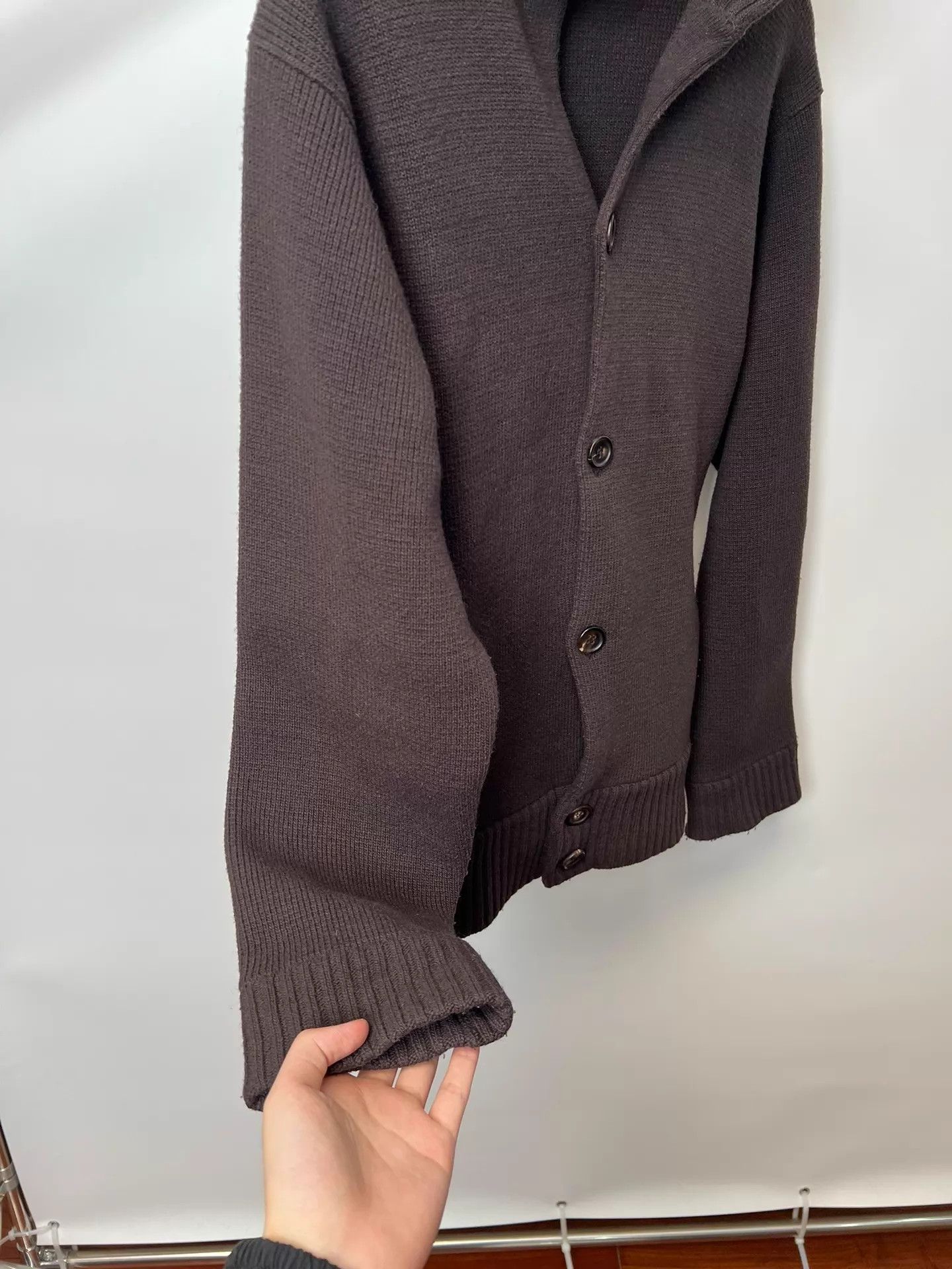 Yohji Yamamoto Yohji Yamamoto YS Man Wool-Blend Knit Cardigan Size US L / EU 52-54 / 3 - 4 Thumbnail