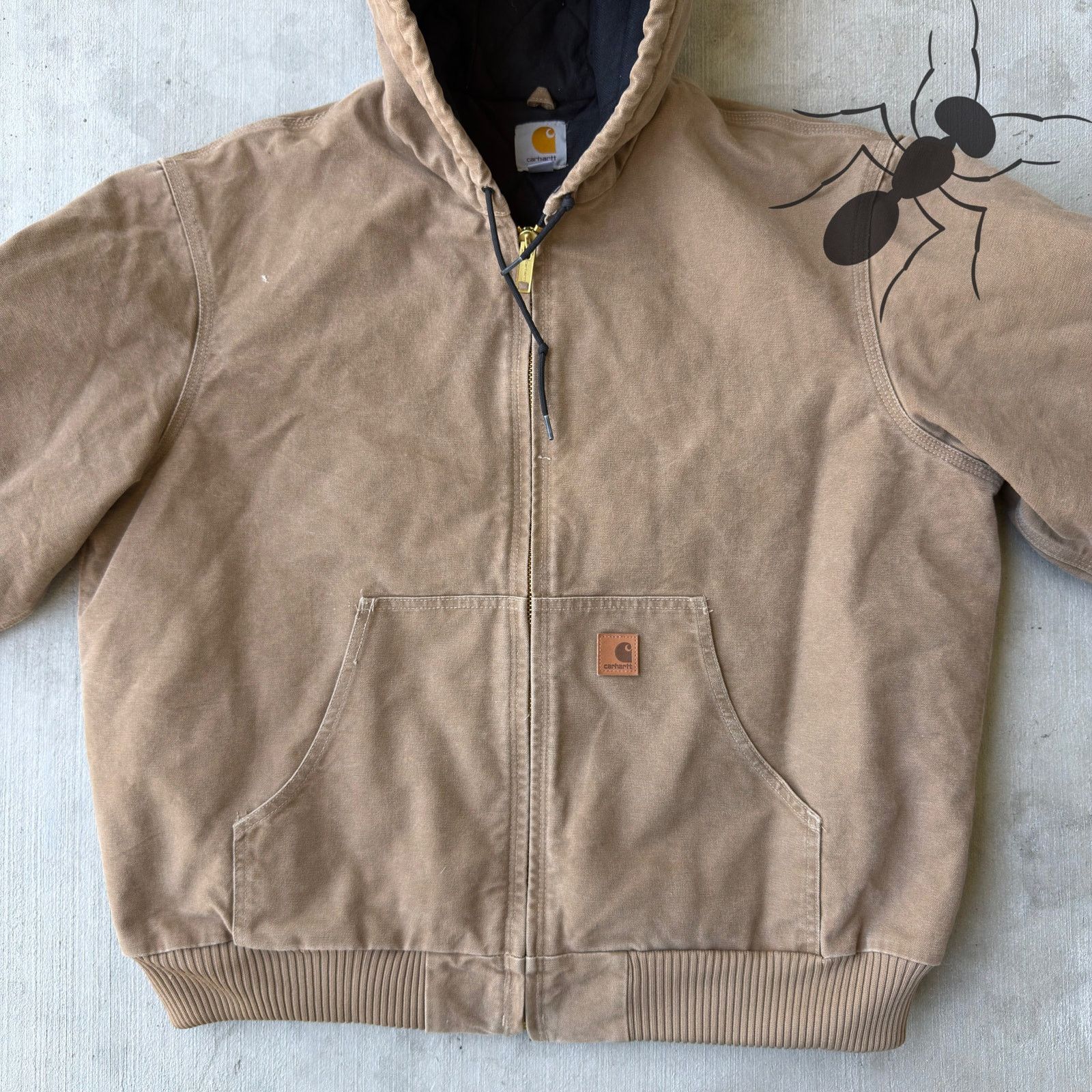 Carhartt × Vintage Carhartt J130 FRB brown hooded work wear jacket Size US XL / EU 56 / 4 - 3 Thumbnail