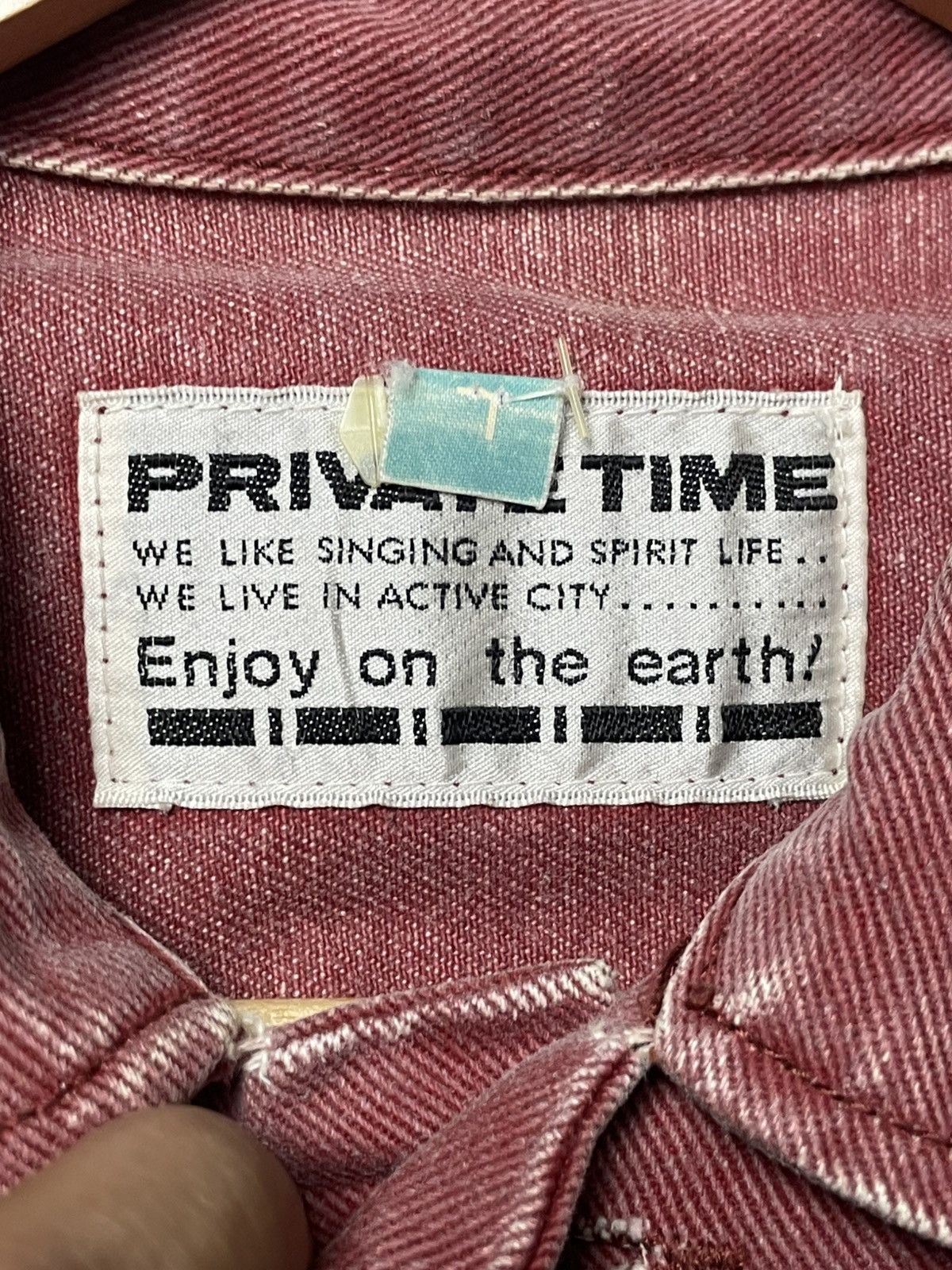 Japanese Brand × Vintage Private Time Crop Denim Jacket (46) Size US L / EU 52-54 / 3 - 6 Thumbnail