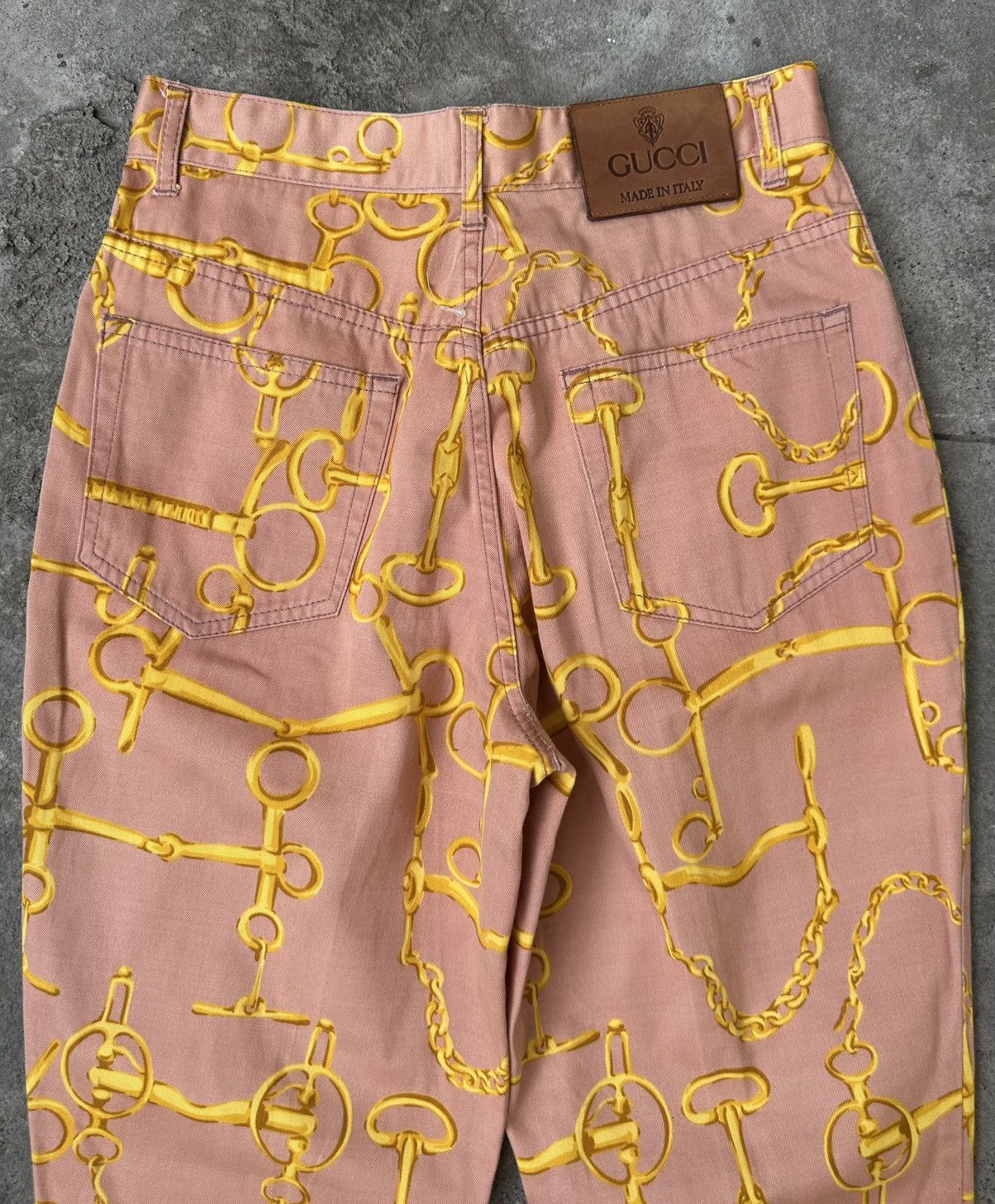 Gucci × Tom Ford Gucci - Tomford 1990 Horse Bit Logo High Waisted Coral Jeans Size 27" / US 4 / IT 40 - 11 Thumbnail