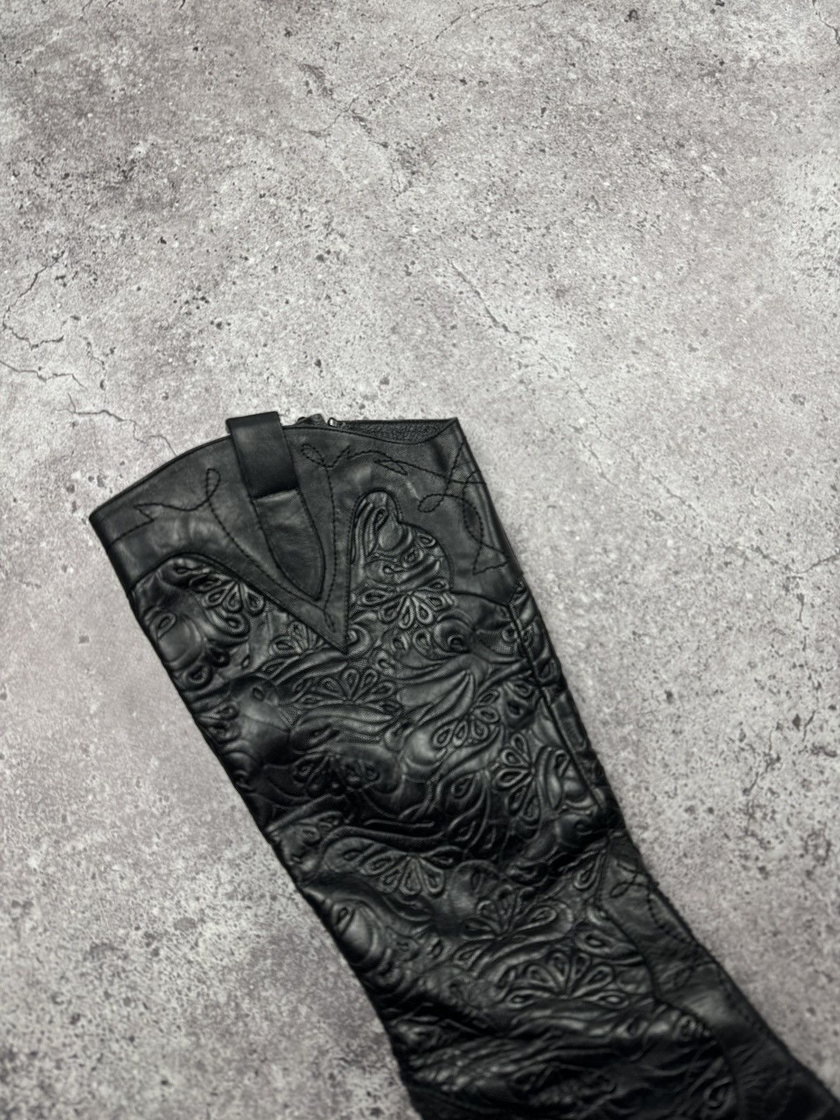If Six Was Nine Vintage AS 98 Heel Rick Owens Style Western Leather Bots Y2K Size US 9 / IT 39 - 10 Thumbnail