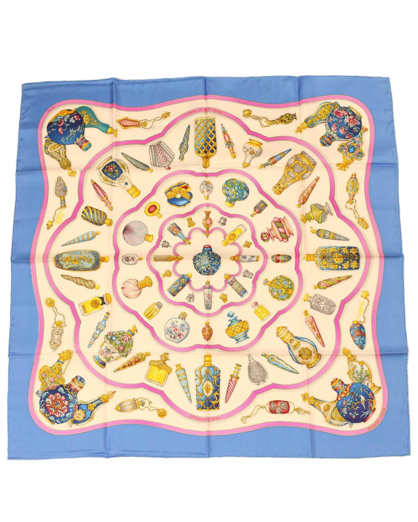 image of Hermes Carre 90 Scarf Pourvu Quon Ait Iivresse Silk White, Women's
