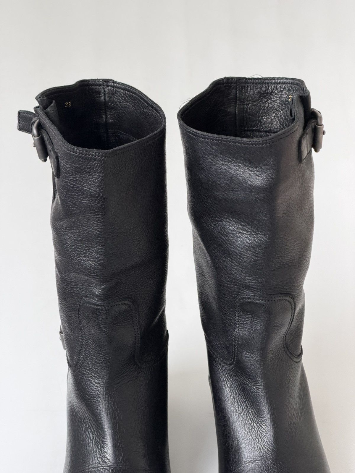 Prada PRADA FW 2014 Biker Buckle Leather Boots miu miu runway logo Size US 9 / IT 39 - 11 Thumbnail