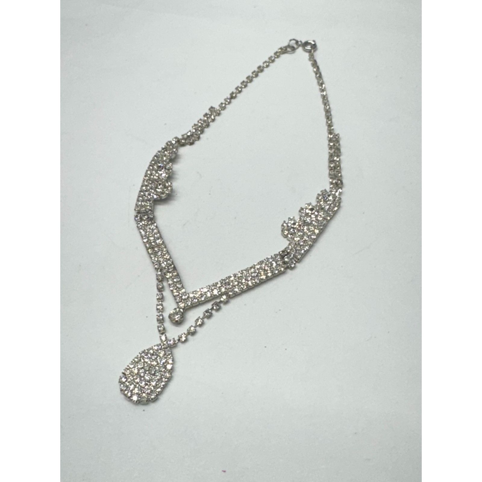Vintage Vintage rhinestone chain collar necklace Size ONE SIZE - 2 Thumbnail