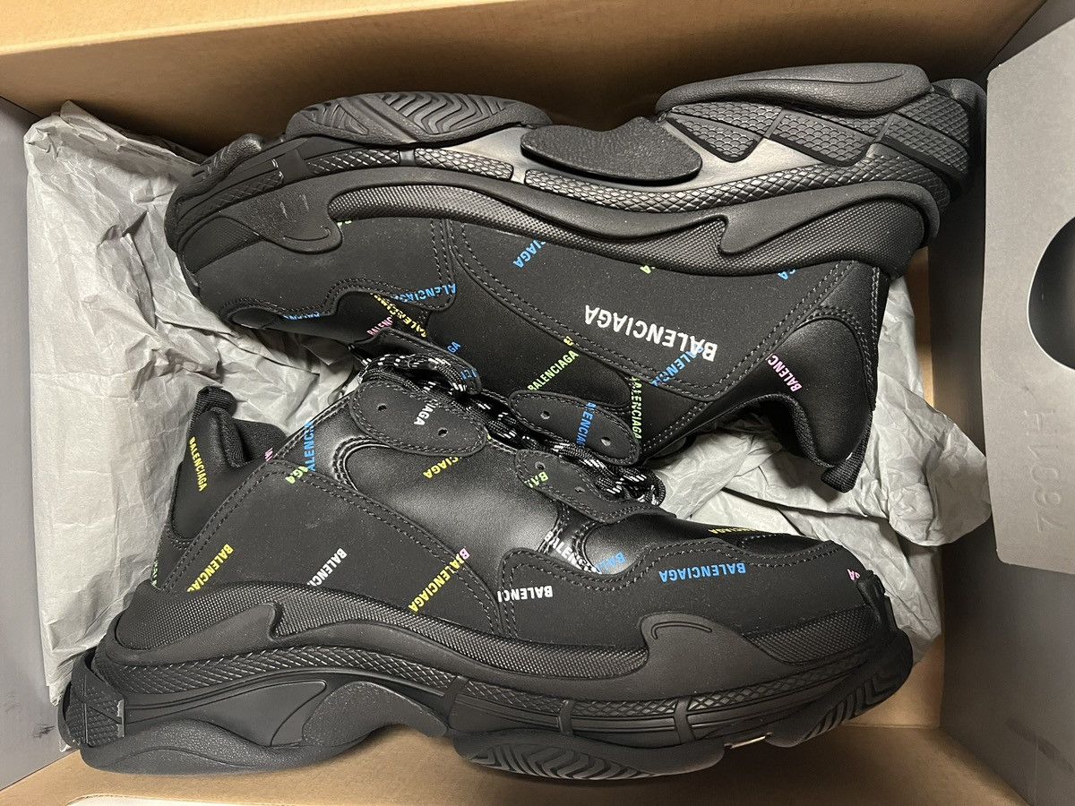 Balenciaga Balenciaga Triple S All Over Black/Multicolor Size US 11 / EU 44 - 1 Thumbnail