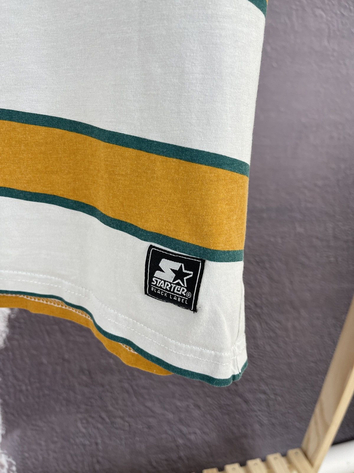 Black Label Starter Black label white orange striped tee shirt Size US XL / EU 56 / 4 - 5 Thumbnail