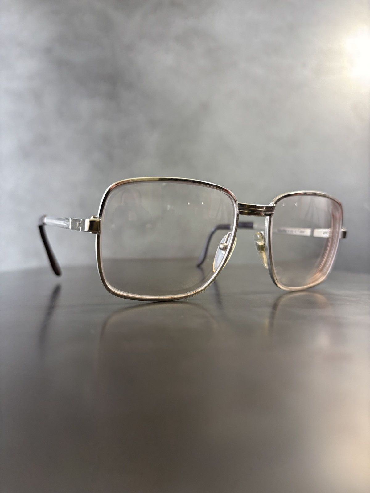 Vintage 1980s Eyeglasses Made in France 70s Vintage Frames Metal 80s Size ONE SIZE - 19 Thumbnail