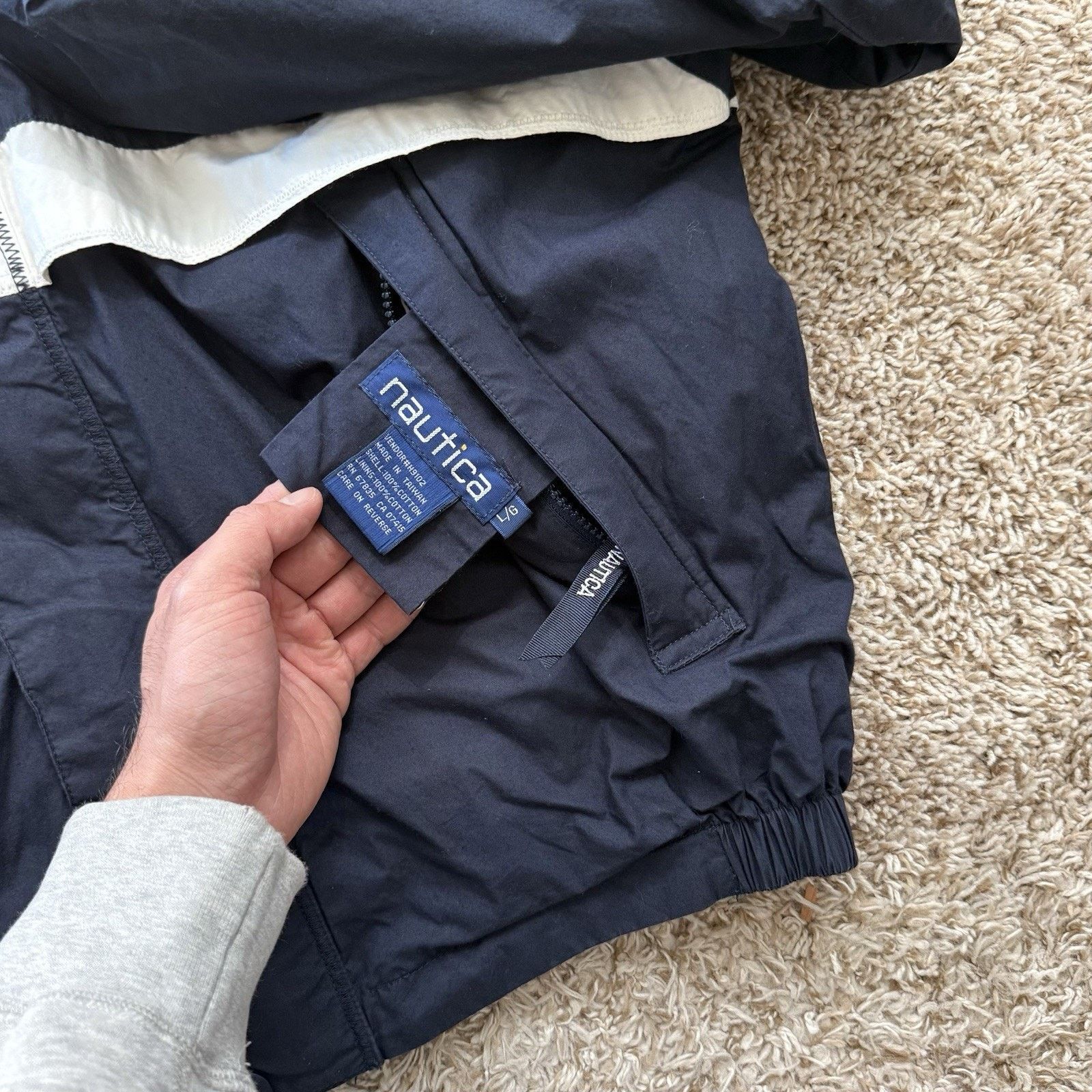 Nautica × Vintage Vintage 90’s Nautica Reversible Windbreaker Sailing Jacket Size US L / EU 52-54 / 3 - 8 Thumbnail