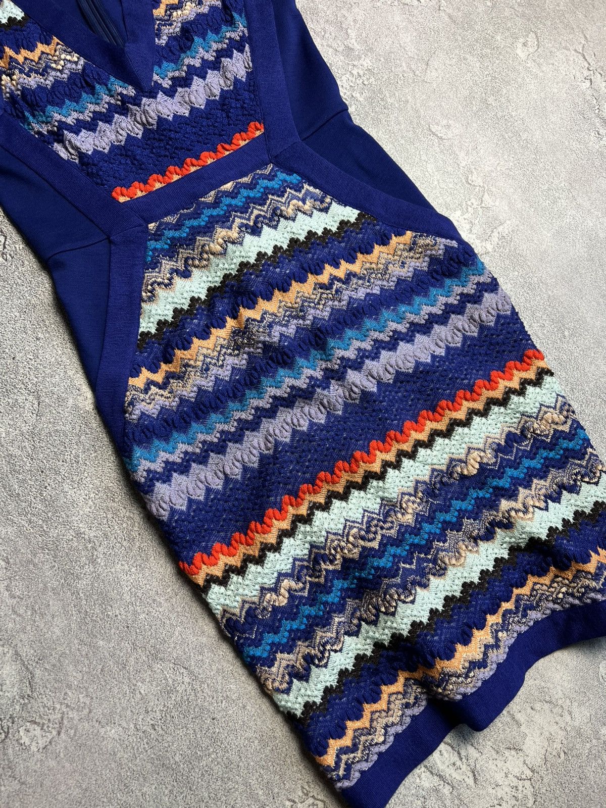 Missoni Missoni Orange Label Sleeveless Multicolor Knit Mock Dress Size M / US 6-8 / IT 42-44 - 2 Thumbnail