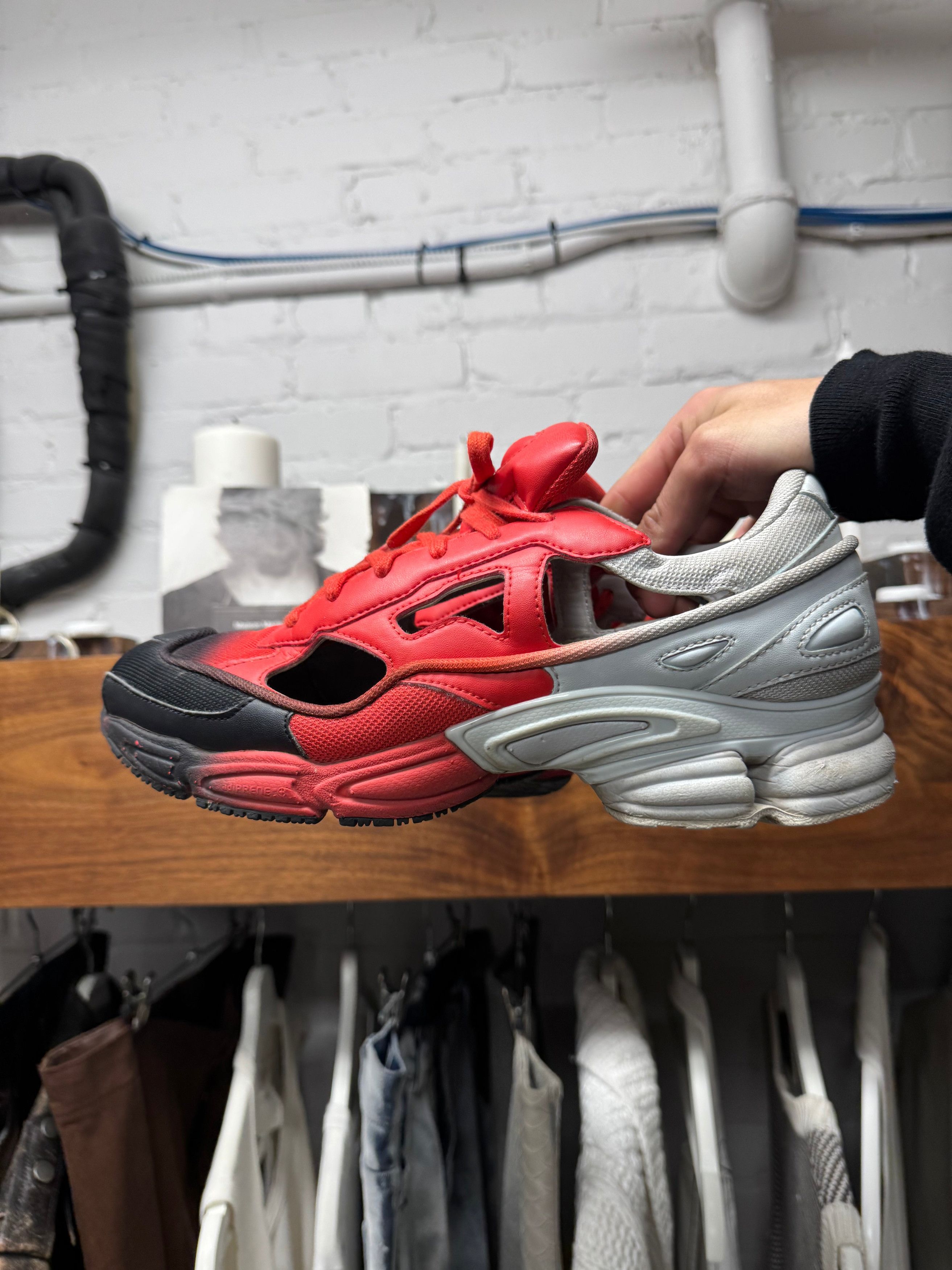 Raf Simons Raf Simons x Adidas Ozweegos ‘Cutout’ Low Top Sneakers Size US 9.5 / EU 42-43 - 1 Thumbnail