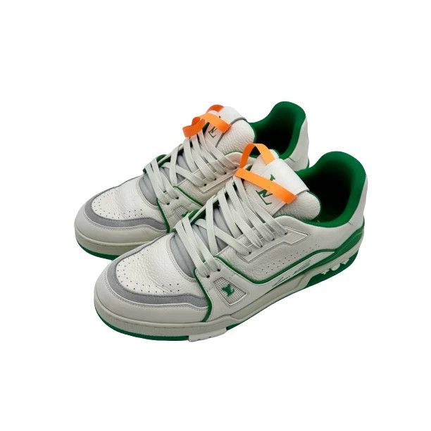 Louis Vuitton LV White Green Trainer Sneakers Size 42.5 Size US 9.5 / EU 42-43 - 1 Thumbnail