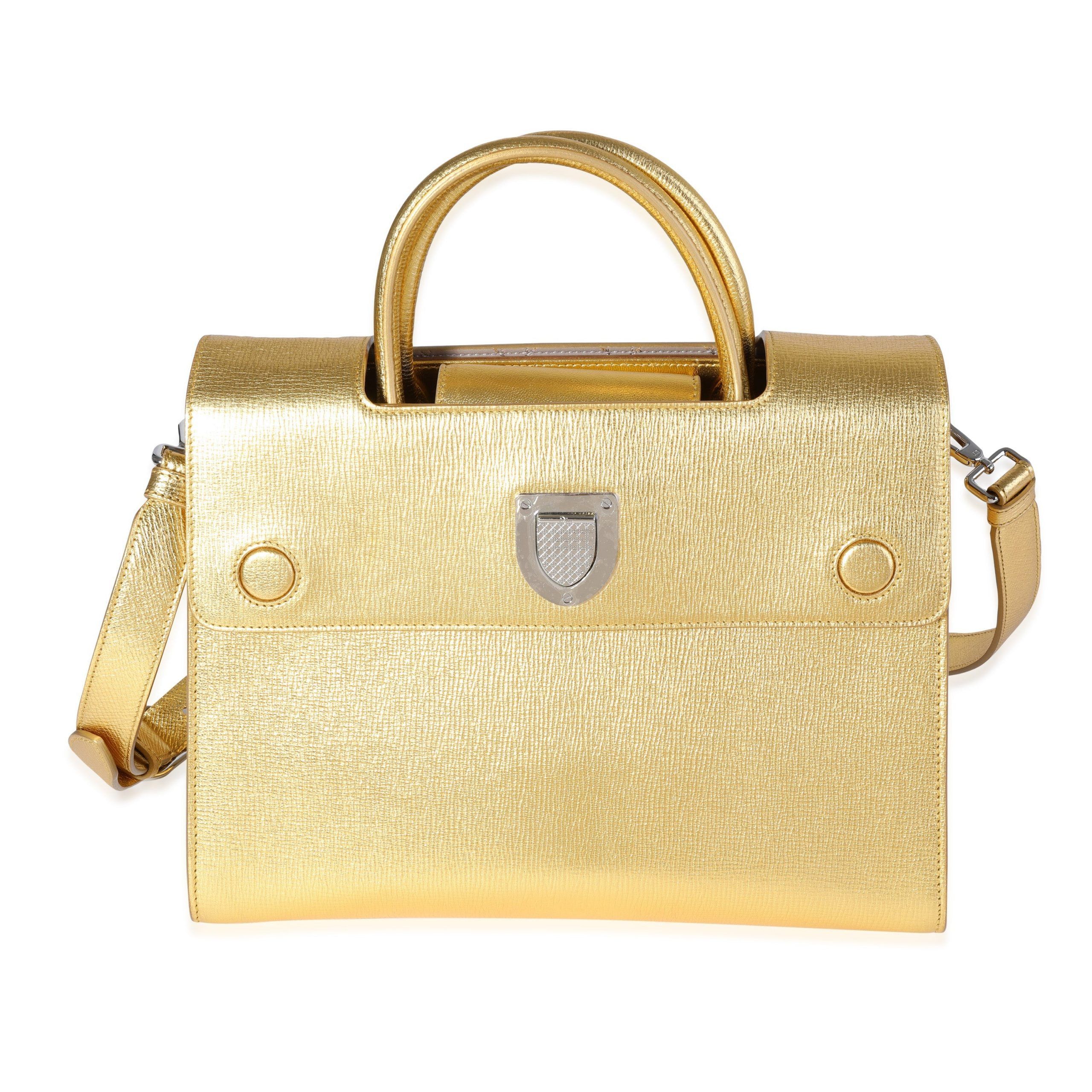 image of Dior Radiant Gold Goatskin Medium Diorever Bag, Women's