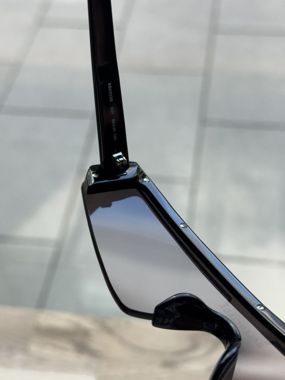 Balenciaga Balenciaga Skiny Ski Sunglasses BB0003S-001 Size ONE SIZE - 7 Thumbnail