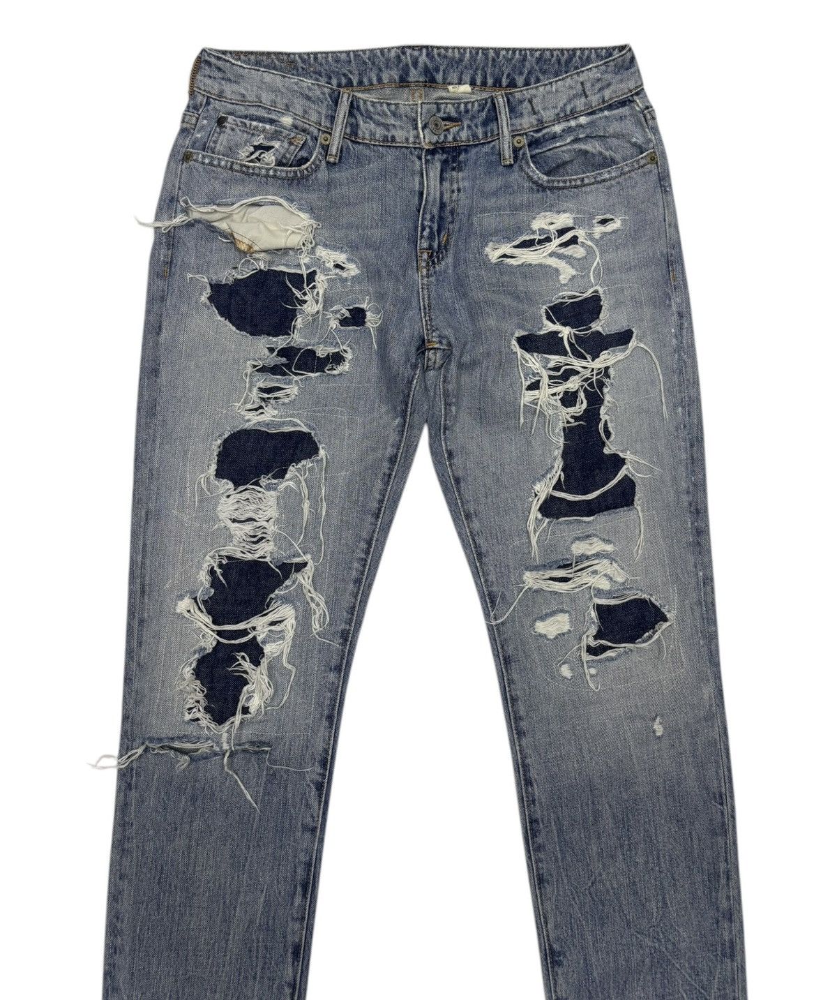 Denim & Supply Ralph Lauren 🔥Denim Supply Ralph Lauren Distressed Sashiko Denim Jeans Size 29" - 3 Thumbnail