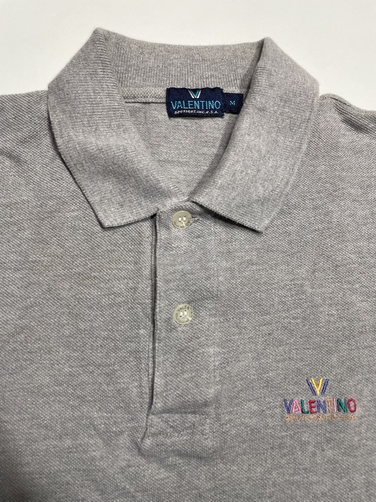 Designer × Valentino × Vintage Vintage Valentino Boutique polo Shirt embroidery V Size US M / EU 48-50 / 2 - 6 Thumbnail
