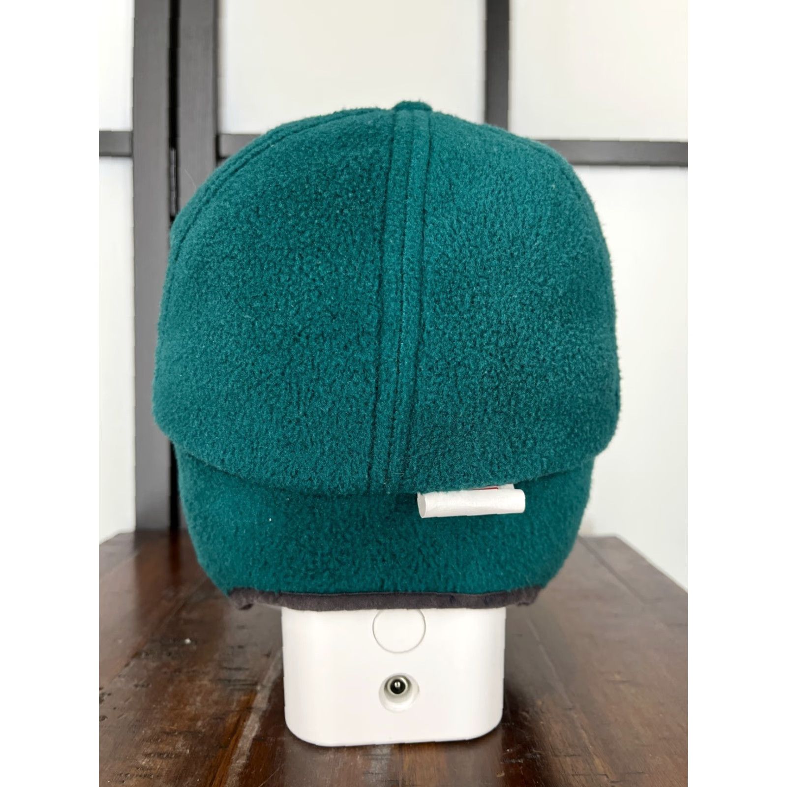 melin VINTAGE Melin Hat Cap Trapper Adult Medium Teal Ear Flap Made In USA Poly C Green 80s Mens Trapper Hat Size ONE SIZE - 5 Thumbnail