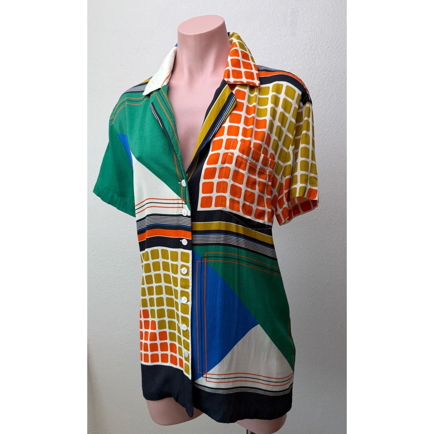 Other Song of Style Elsie Multi Geo Scarf Blouse XS Size XS / US 0-2 / IT 36-38 - 2 Thumbnail