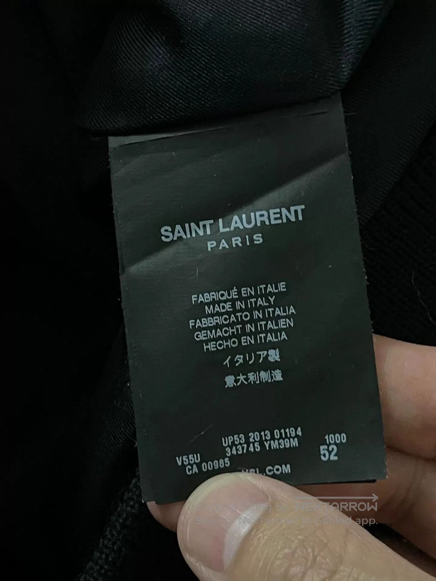 Saint Laurent Paris saint laurent baseball jacket in navy blue. Size US L / EU 52-54 / 3 - 3 Thumbnail