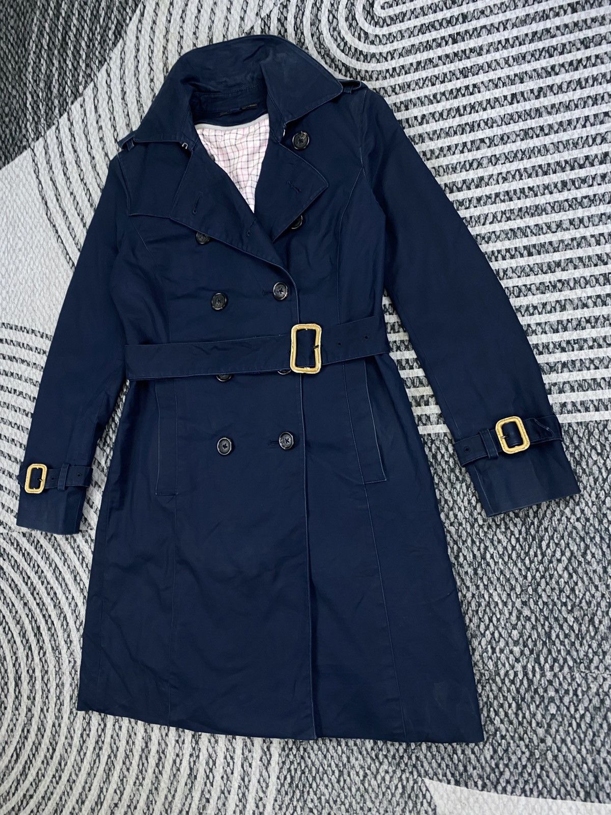 Brooks Brothers Vintage Brooks Brothers Cotton Blend Belted Trench Coat Size S / US 4 / IT 40 - 4 Thumbnail