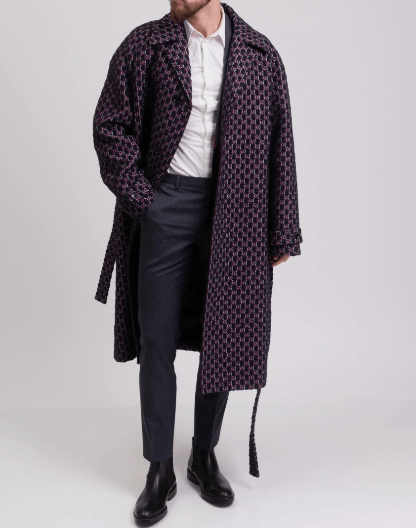 Gucci GUCCI Monogram Tweed Coat Size US L / EU 52-54 / 3 - 2 Thumbnail