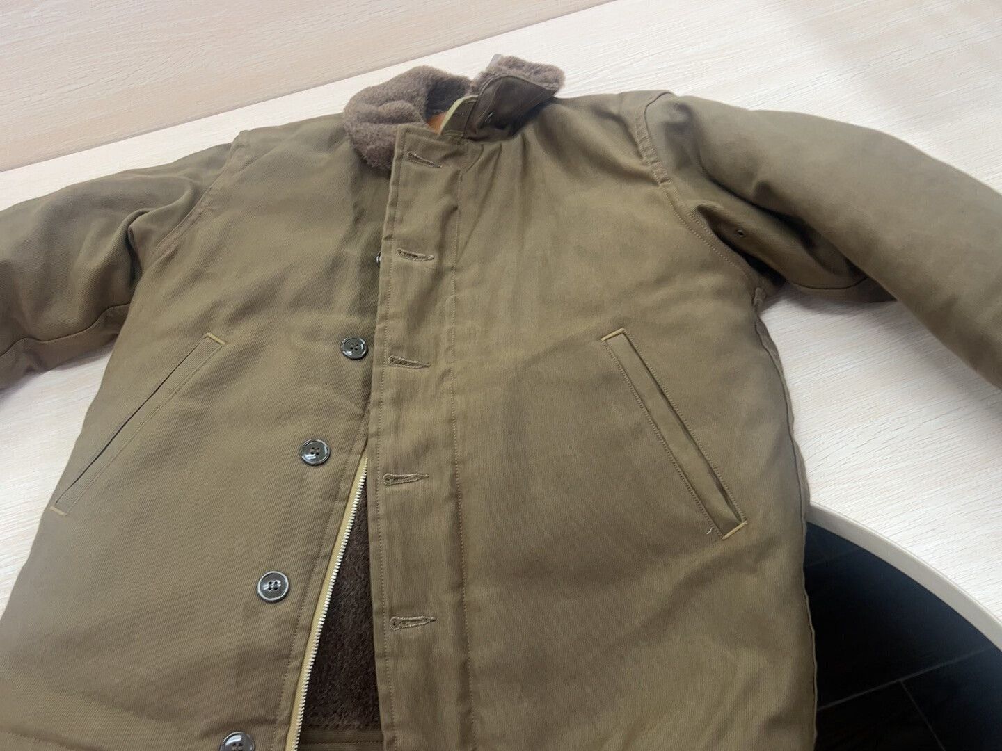 Freewheelers Freewheelers N1 Deck Jacket in Dark Khaki Size US M / EU 48-50 / 2 - 1 Thumbnail
