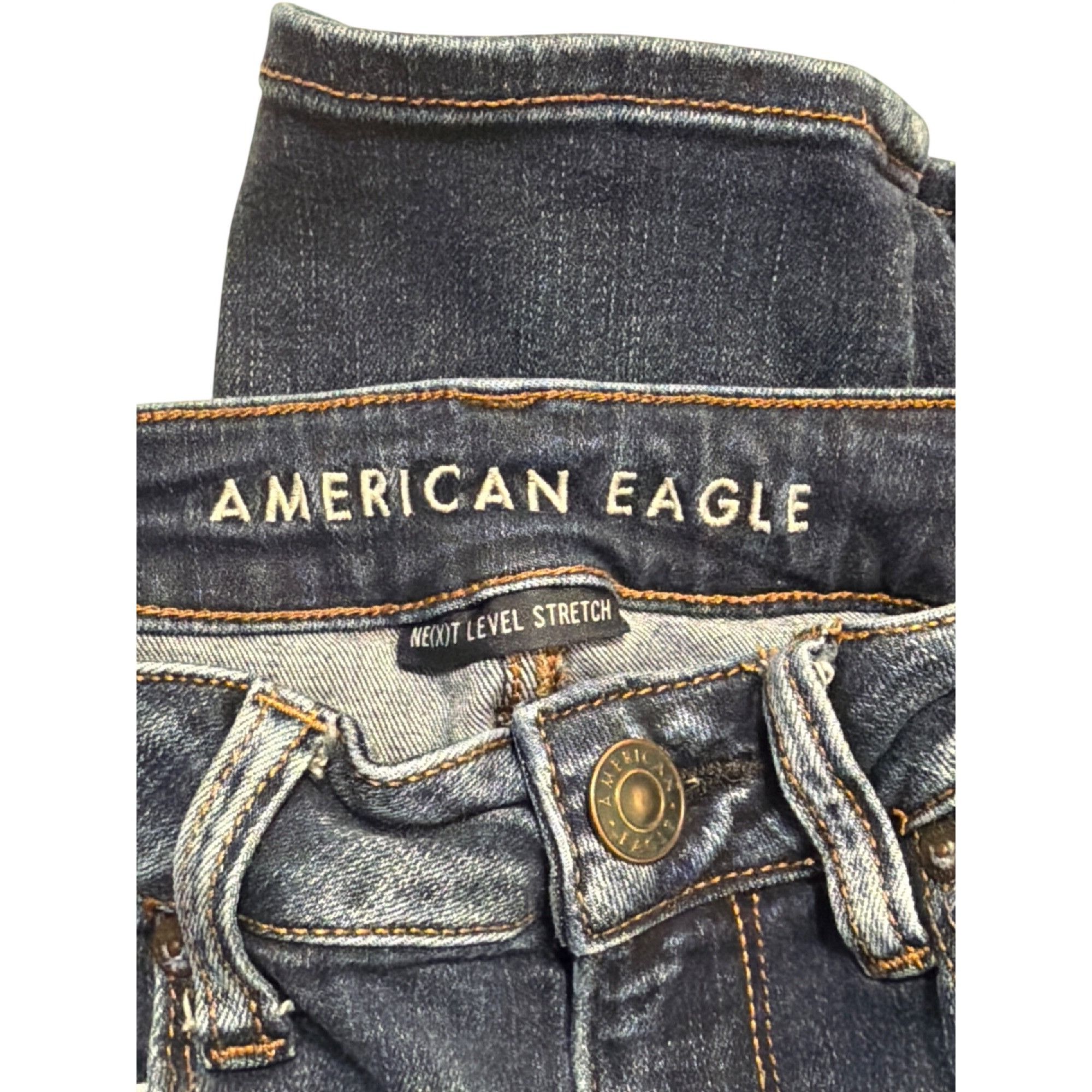 American Eagle Outfitters American Eagle Skinny Jeans Next Level Stretch Blue Denim Si Size 24" / US 00 / IT 34 - 4 Thumbnail