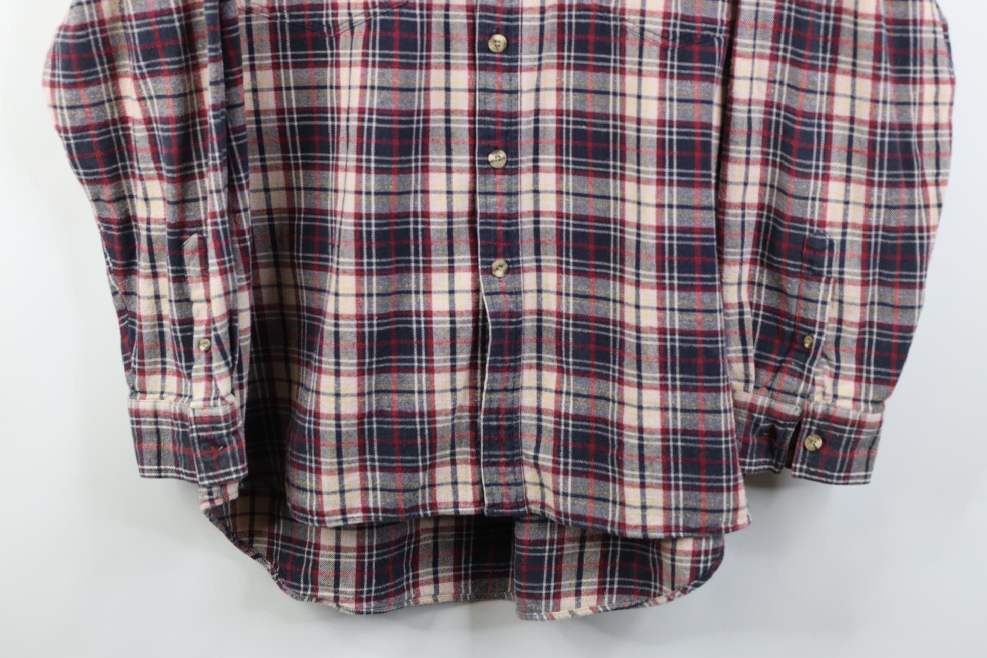 Vintage Vintage 90s Streetwear Fit Flannel Button Down Shirt Plaid Size US XL / EU 56 / 4 - 3 Thumbnail
