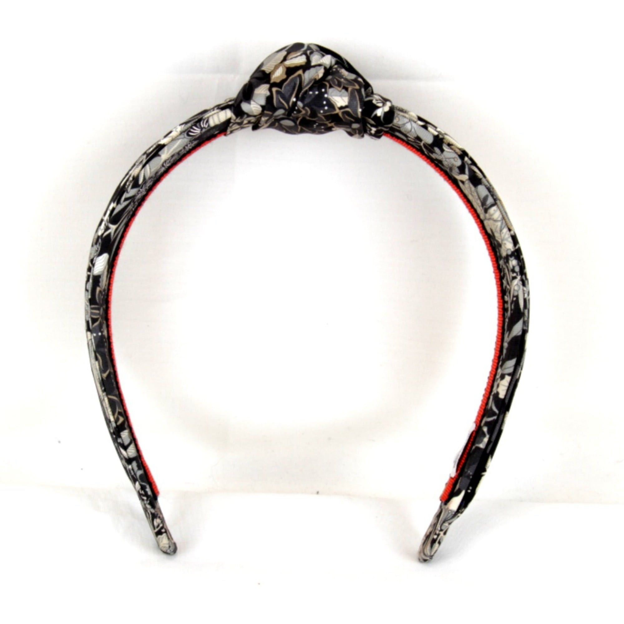 Hermes HERMES Elsa Bloom Silk Headband, Black, Women's Size ONE SIZE - 1 Thumbnail